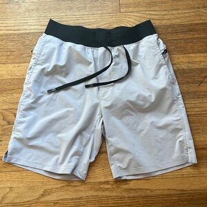 Fabletics White and Black Athletic Shorts M